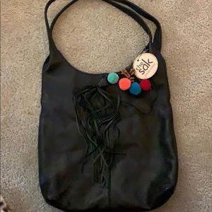 Black Leather Purse